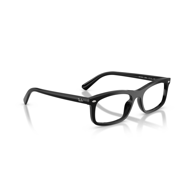 Ray-Ban RB 5450 col. 2000: montatura da vista in acetato NERO LUCIDO, calibro 56. Una variante curata nei dettagli e nelle proporzioni.