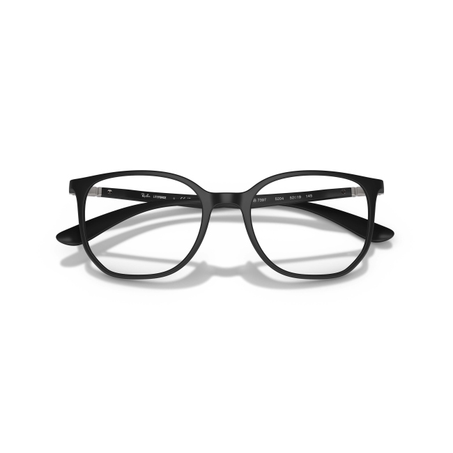 Ray-Ban RX 7397 Col.5204 Cal.50: occhiale da vista, calibro 50, colore 5204. Materiale/finitura celluloide nero satinato, colore principale nero.