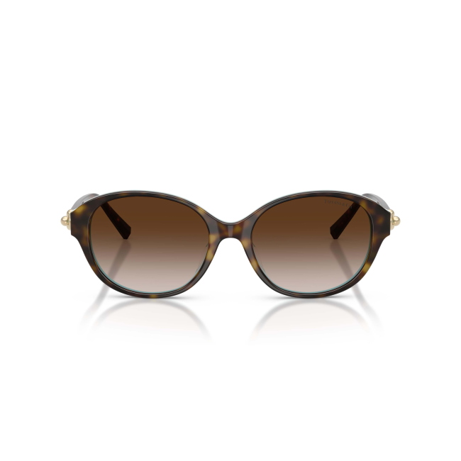 Tiffany & Co. TF 4263D Col.8134/3B Cal.54: occhiale da sole, calibro 54, colore 8134/3B. Materiale/finitura celluloide marrone tartarugato, colore principale marroni, lenti marroni sfumate.