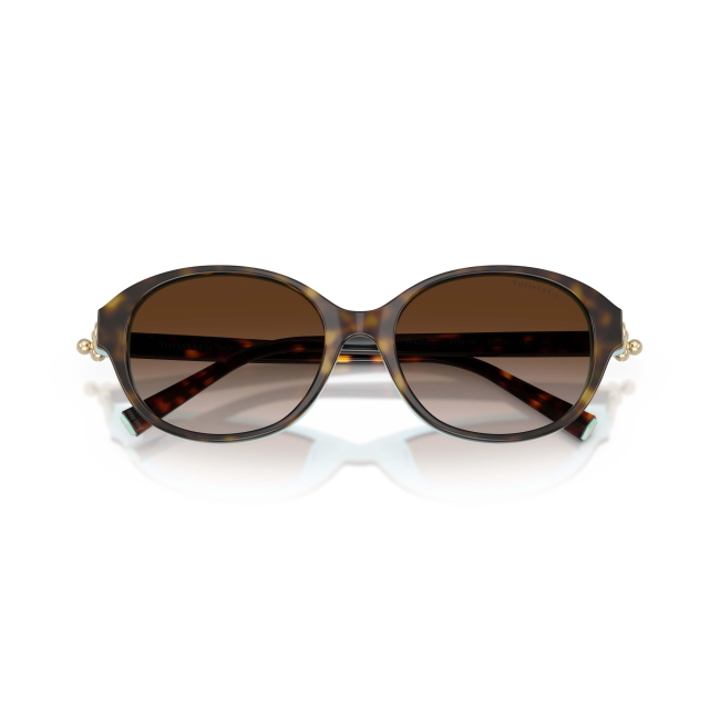 Tiffany & Co. TF 4263D Col.8134/3B Cal.54: occhiale da sole, calibro 54, colore 8134/3B. Materiale/finitura celluloide marrone tartarugato, colore principale marroni, lenti marroni sfumate.