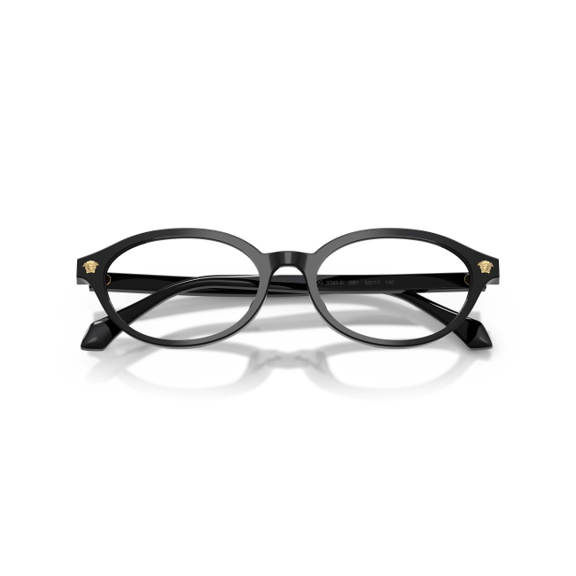 Versace VE 3393D Col.GB1 Cal.53: occhiale da vista, calibro 53, colore GB1. Materiale/finitura celluloide nero lucido, colore principale nero.