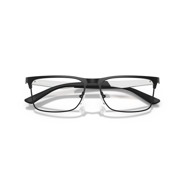 Emporio Armani EA 1183 Col.3431 Cal.56: occhiale da vista, calibro 56, colore 3431. Materiale/finitura metallo nero satinato, colore principale nero.