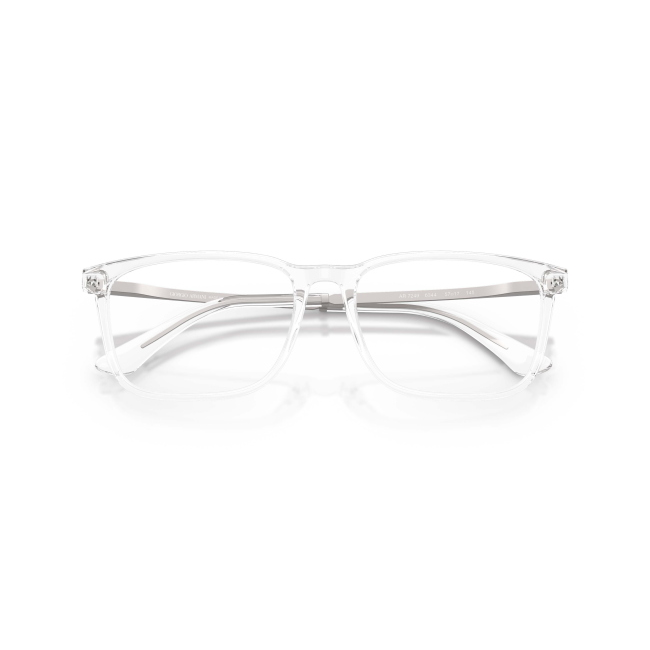 Giorgio Armani AR 7249 col. 6344 è una montatura da vista in acetato trasparente, metallo canna di fucile satinato e calibro 57.