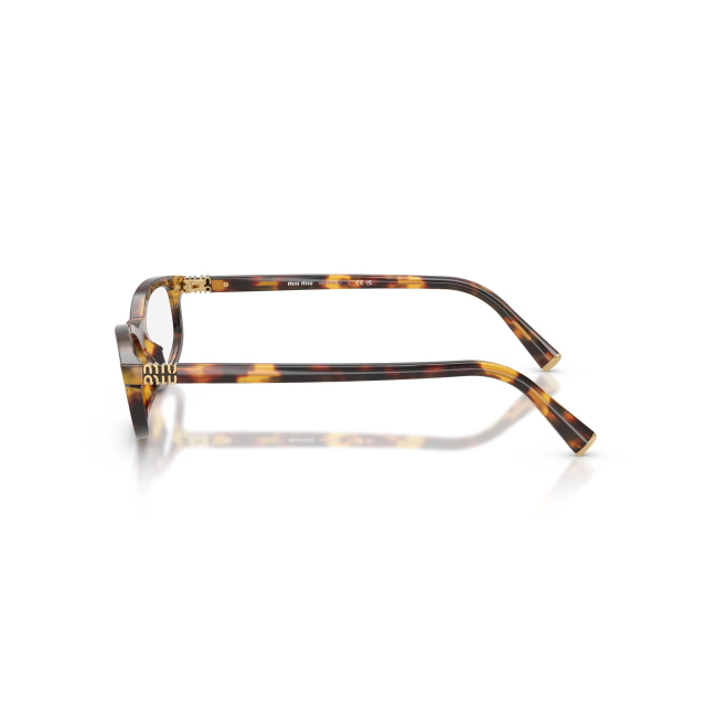 Miu Miu VMU 01Z col. 14L-1O1 è una montatura da vista in acetato marrone tartarugato e calibro 54.