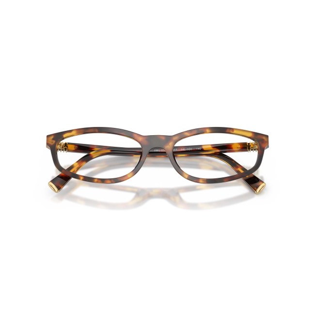 Miu Miu VMU 01Z col. 14L-1O1 è una montatura da vista in acetato marrone tartarugato e calibro 54.