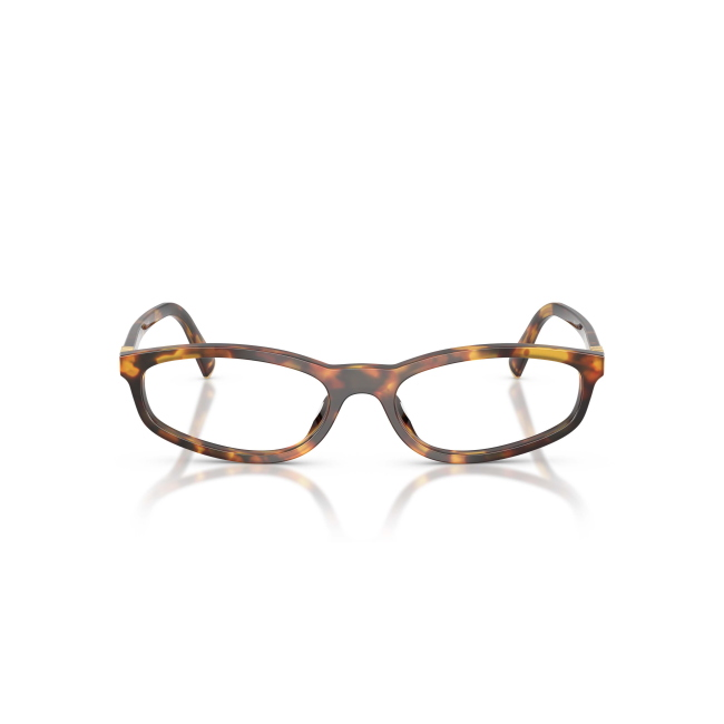 Miu Miu VMU 01Z col. 14L-1O1 è una montatura da vista in acetato marrone tartarugato e calibro 54.