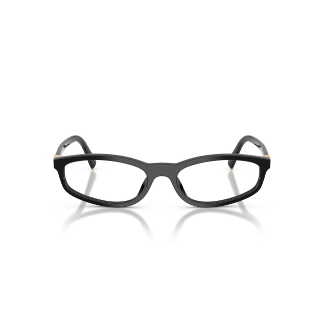 Miu Miu VMU 01Z Col.16K-1O1 Cal.54: occhiale da vista, calibro 54, colore 16K-1O1. Materiale/finitura celluloide nero lucido, colore principale nero.