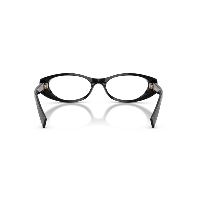 Miu Miu VMU 03Z Col.16K-1O1 Cal.55: occhiale da vista, calibro 55, colore 16K-1O1. Materiale/finitura celluloide nero lucido, colore principale nero.