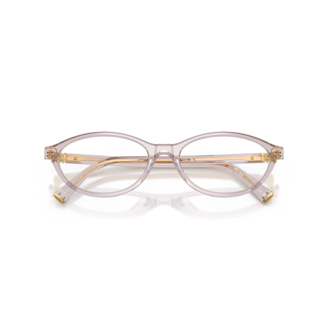 Miu Miu VMU 09X Col.12W-1O1 Cal.53: occhiale da vista, calibro 53, colore 12W-1O1. Materiale/finitura celluloide malva trasparente, colore principale trasparente.
