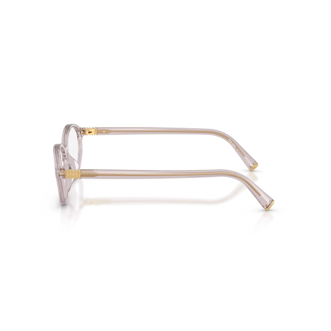 Miu Miu VMU 09X Col.12W-1O1 Cal.53: occhiale da vista, calibro 53, colore 12W-1O1. Materiale/finitura celluloide malva trasparente, colore principale trasparente.