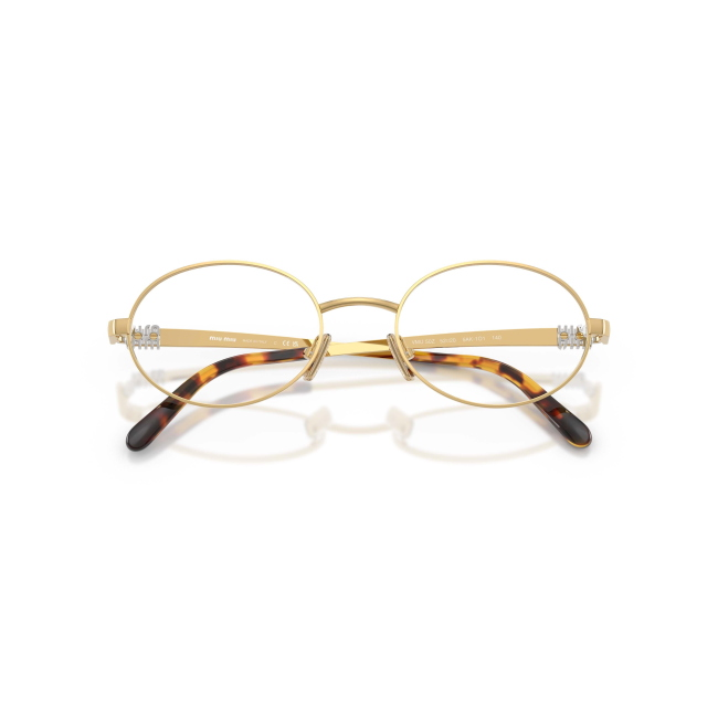 Miu Miu VMU 50Z Col.5AK-1O1 Cal.50: occhiale da vista, calibro 50, colore 5AK-1O1. Materiale/finitura metallo oro, colore principale oro.