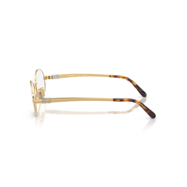 Miu Miu VMU 50Z Col.5AK-1O1 Cal.50: occhiale da vista, calibro 50, colore 5AK-1O1. Materiale/finitura metallo oro, colore principale oro.