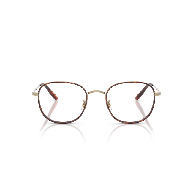 Oliver Peoples OV 1375T MEHR col. 5035 è una montatura da vista in titanio oro e mogano scuro e calibro 50.