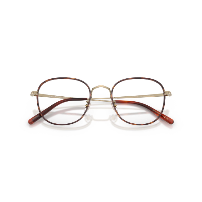 Oliver Peoples OV 1375T MEHR col. 5035 è una montatura da vista in titanio oro e mogano scuro e calibro 50.