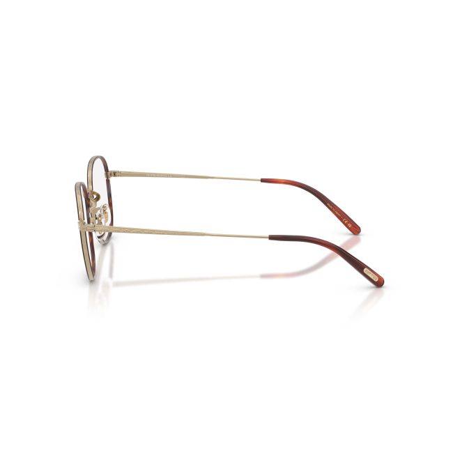 Oliver Peoples OV 1375T MEHR col. 5035 è una montatura da vista in titanio oro e mogano scuro e calibro 50.