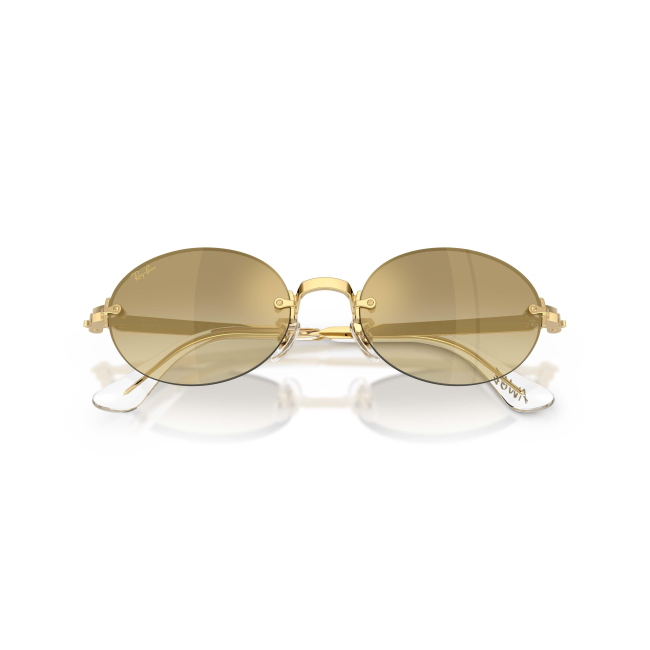 Ray-Ban RB 3929 A$AP ROCKY Col.001/7I Cal.54: occhiale da sole, calibro 54, colore 001/7I. Materiale/finitura metallo oro, colore principale oro, lenti marrone sfumato oro a specchio.