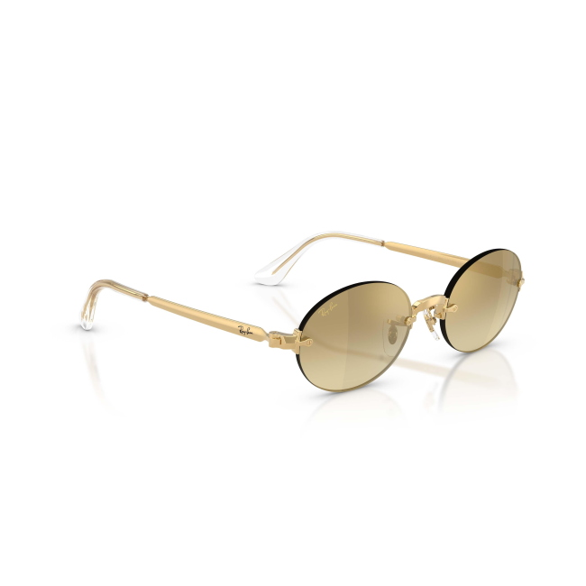 Ray-Ban RB 3929 A$AP ROCKY Col.001/7I Cal.54: occhiale da sole, calibro 54, colore 001/7I. Materiale/finitura metallo oro, colore principale oro, lenti marrone sfumato oro a specchio.