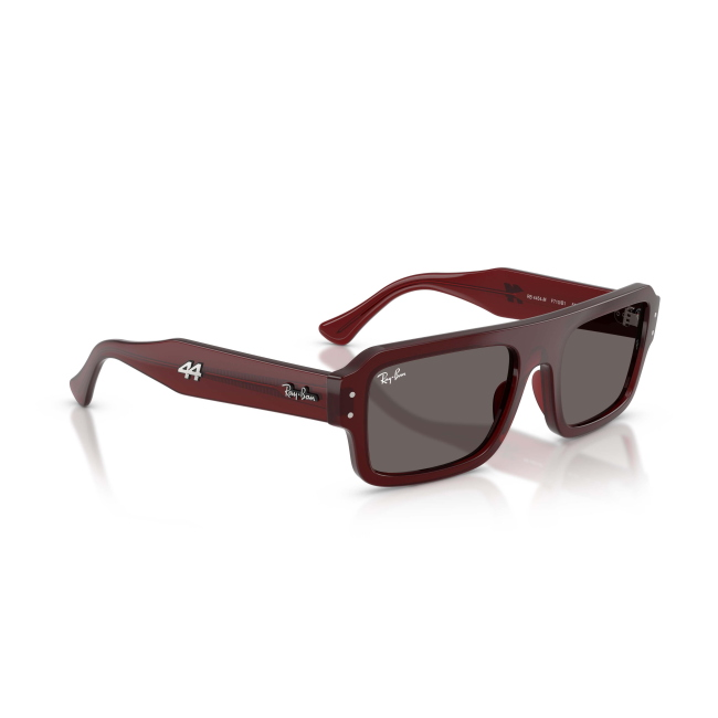 Ray-Ban FERRARI RB 4454M LH44 col. F710/B1 è un occhiale da sole in acetato rosso trasparente e calibro 56.