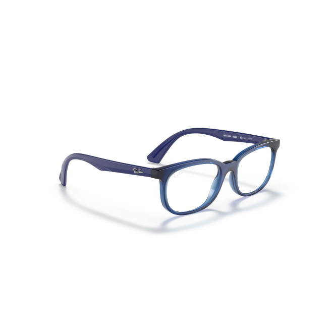 Ray-Ban Junior RY 1584 col. 3686 è una montatura da vista in acetato blu trasparente e calibro 48.