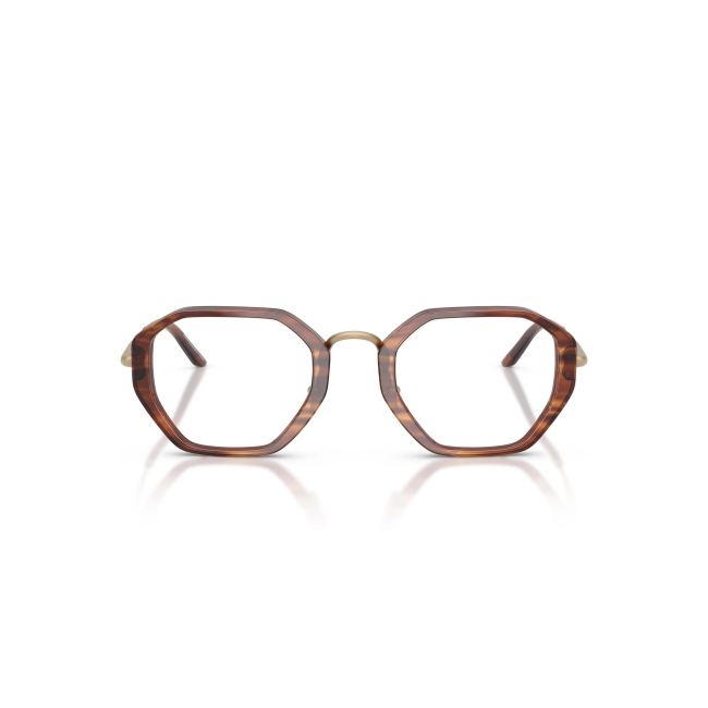 Giorgio Armani AR 7282 col. 6162 è una montatura da vista in acetato marrone striato e calibro 48.