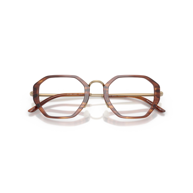 Giorgio Armani AR 7282 col. 6162 è una montatura da vista in acetato marrone striato e calibro 48.