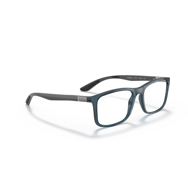 Ray-Ban RB 8908 Col.5719 Cal.55: occhiale da vista, calibro 55, colore 5719. Materiale/finitura celluloide blu trasparente, colore principale blu.