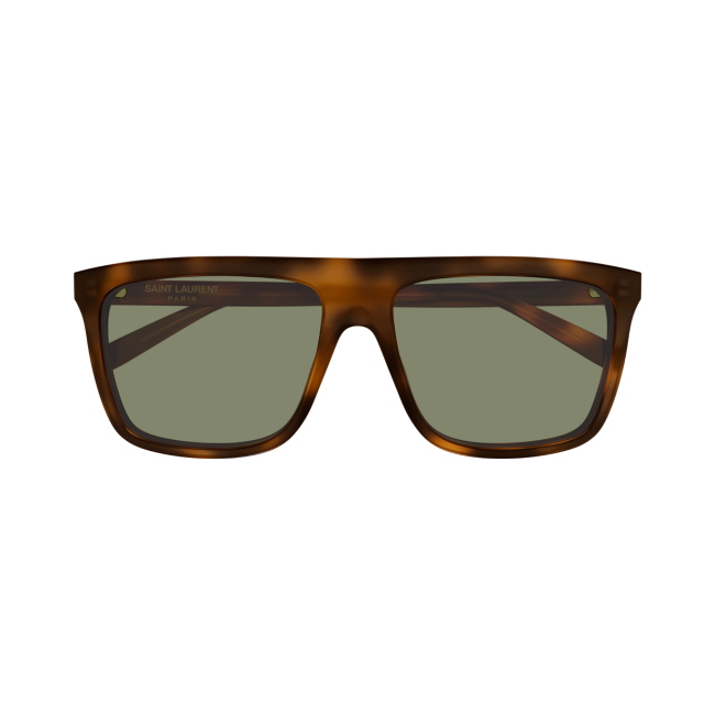 Saint Laurent SL 904 col. 004 Ã¨ un occhiale da sole in acetato MARRONE TARTARUGATO con lenti VERDE, calibro 59. La descrizione mantiene solo caratteristiche specifiche della variante e del modello.