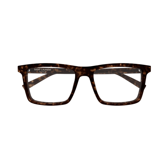 Saint Laurent SL 906 col. 002 è una montatura da vista in acetato marrone tartarugato e calibro 54.