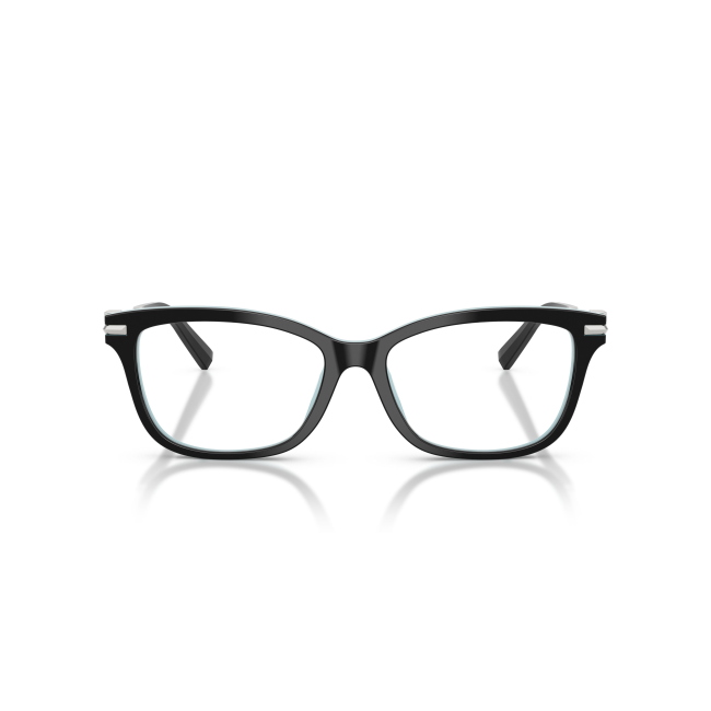 Tiffany & Co. TF 2288B col. 8055 è una montatura da vista in acetato nero su blu tiffany e calibro 55.