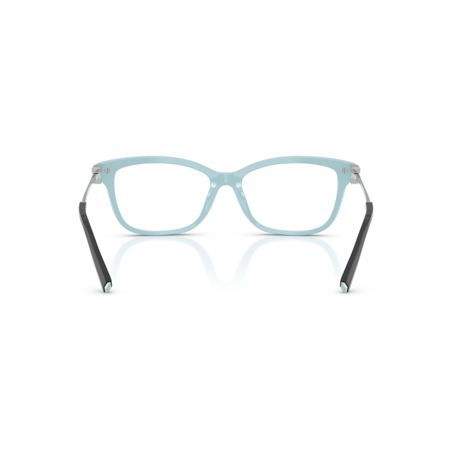 Tiffany & Co. TF 2288B col. 8055 è una montatura da vista in acetato nero su blu tiffany e calibro 55.