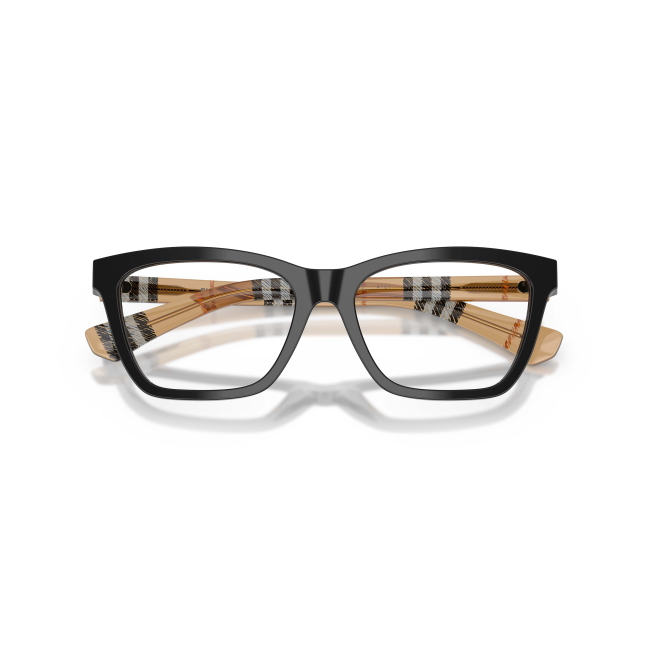 Burberry BE 2440 col. 4161 è una montatura da vista da donna in acetato nera nero, dalla forma rettangolare e calibro 54.