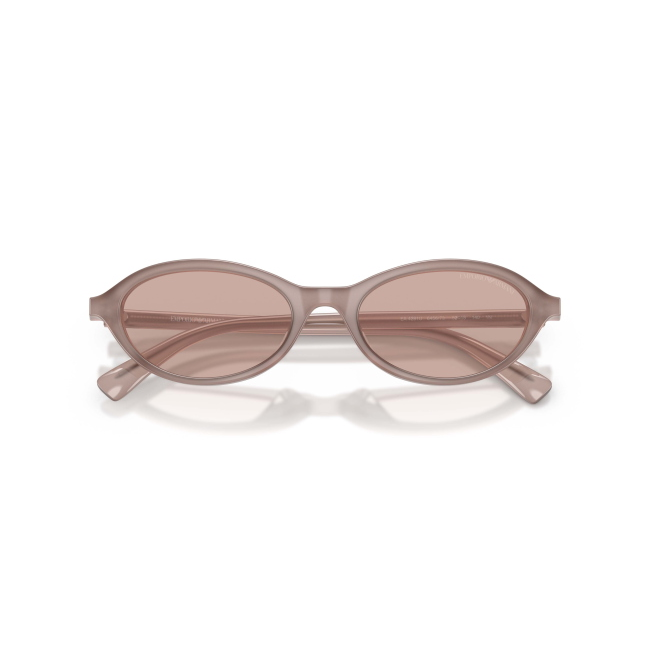 Emporio Armani EA 4281U Col.6456/73 Cal.52: occhiale da sole, calibro 52, colore 6456/73. Materiale/finitura celluloide opale tundra lucido, colore principale grigio, lenti marrone chiaro.