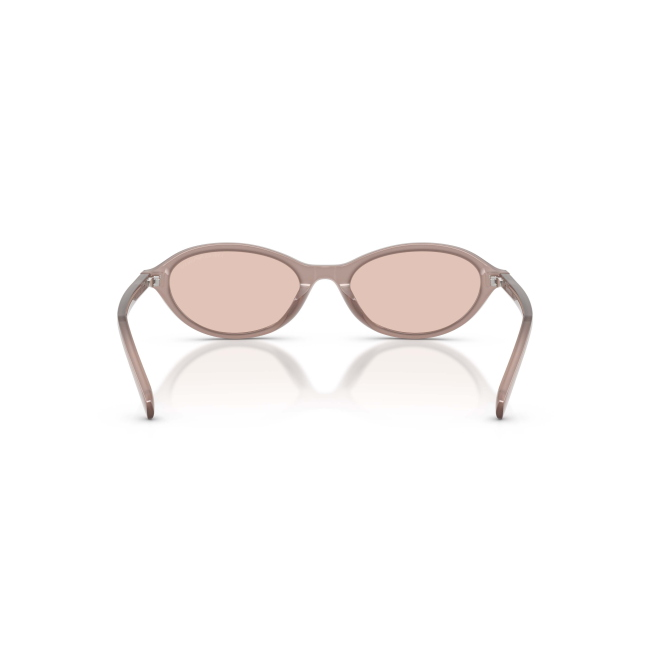 Emporio Armani EA 4281U Col.6456/73 Cal.52: occhiale da sole, calibro 52, colore 6456/73. Materiale/finitura celluloide opale tundra lucido, colore principale grigio, lenti marrone chiaro.