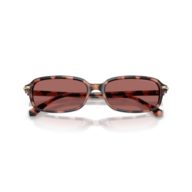 MICHAEL KORS MK 2288U AGRA col. 327769 è un occhiale da sole da donna in acetato tartarugato rosa, dalla forma rettangolare e calibro 56.