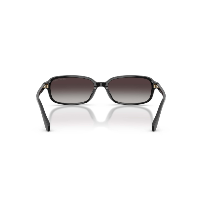 MICHAEL KORS MK 2288U AGRA col. 39148G è un occhiale da sole da donna in acetato nero lucido, dalla forma rettangolare e calibro 56.