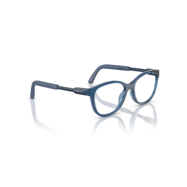 Vogue Kids VY 2049 Col.3085 Cal.47: occhiale da vista, calibro 47, colore 3085. Materiale/finitura celluloide blu trasparente, colore principale blu.