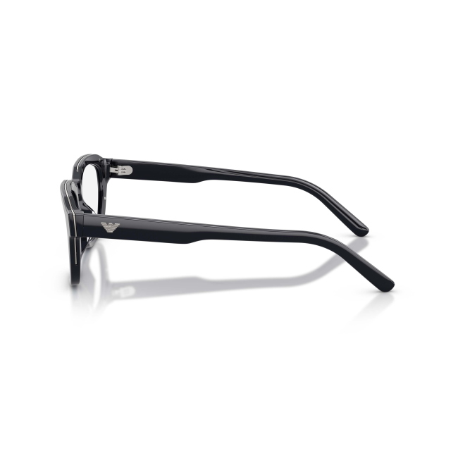 Emporio Armani EA3291U 6457: occhiale da vista uomo in acetato blu lucido, calibro 52. Montatura contemporanea predisposta per lenti graduate.