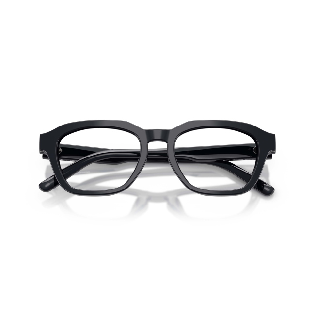 Emporio Armani EA3291U 6457: occhiale da vista uomo in acetato blu lucido, calibro 52. Montatura contemporanea predisposta per lenti graduate.