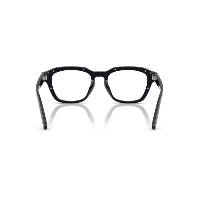 Emporio Armani EA3291U 6457: occhiale da vista uomo in acetato blu lucido, calibro 52. Montatura contemporanea predisposta per lenti graduate.