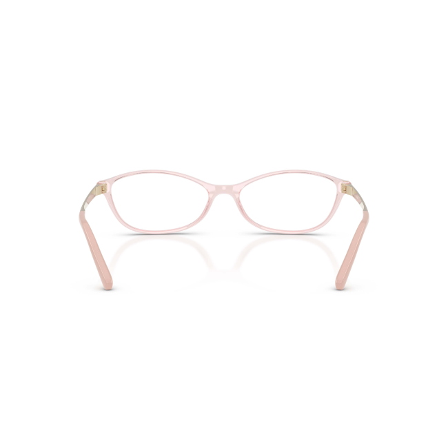 Miu Miu MU 05ZV 26Q1O1: occhiale da vista donna ovale in acetato rosa trasparente, calibro 54, con aste in metallo. Predisposto per lenti graduate.