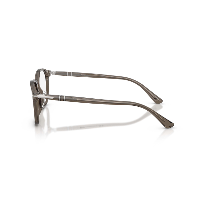 Persol PO 3007VX col. 1103 è una montatura da vista in acetato grigio scuro trasparente e calibro 52.