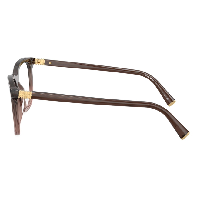 Miu Miu VMU 01W 25C-1O1: occhiale da vista da donna dalla forma pantos in acetato Bordeaux sfumato, calibro 54.