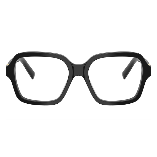 Miu Miu VMU 03Y 16K-1O1: occhiale da vista da donna dalla forma squadrata in acetato Nero, calibro 52.