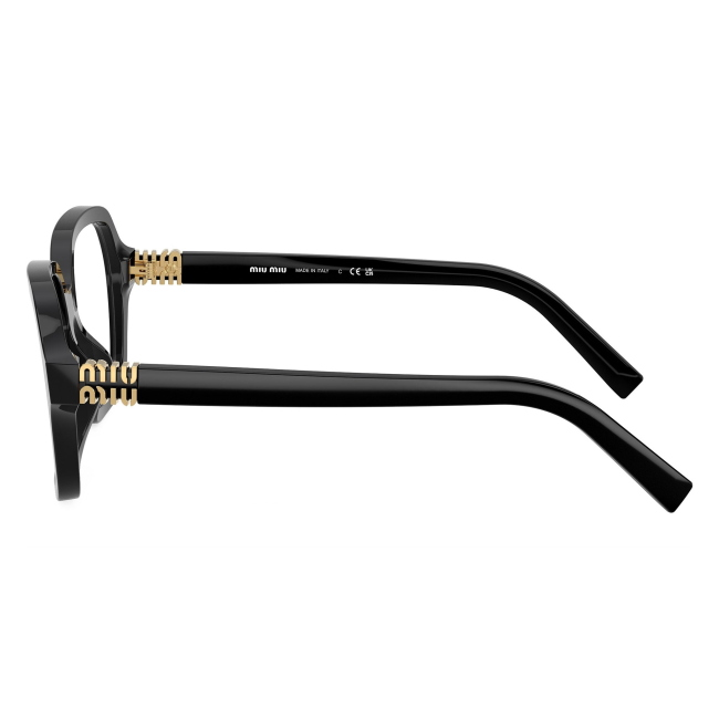 Miu Miu VMU 03Y 16K-1O1: occhiale da vista da donna dalla forma squadrata in acetato Nero, calibro 52.