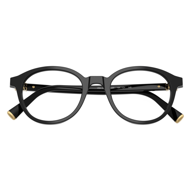 Miu Miu VMU 02W 16K-1O1: occhiale da vista da donna dalla forma rotonda in acetato Nero, calibro 48.
