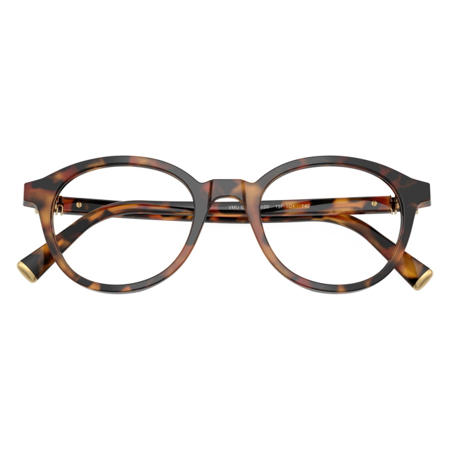 Miu Miu VMU 02W 19P-1O1: occhiale da vista da donna dalla forma rotonda in acetato Tartarugato, calibro 50.