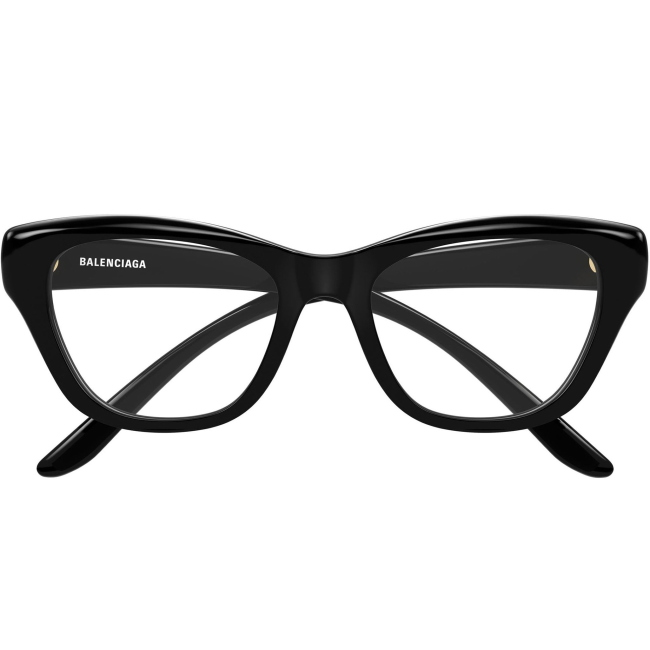 Balenciaga BB0519O col. 005: occhiali da vista a farfalla in nero, calibro 55.