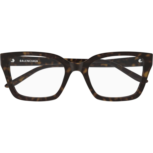 Balenciaga BB0501O col. 002: occhiali da vista cat-eye in avana tartarugato, calibro 55.