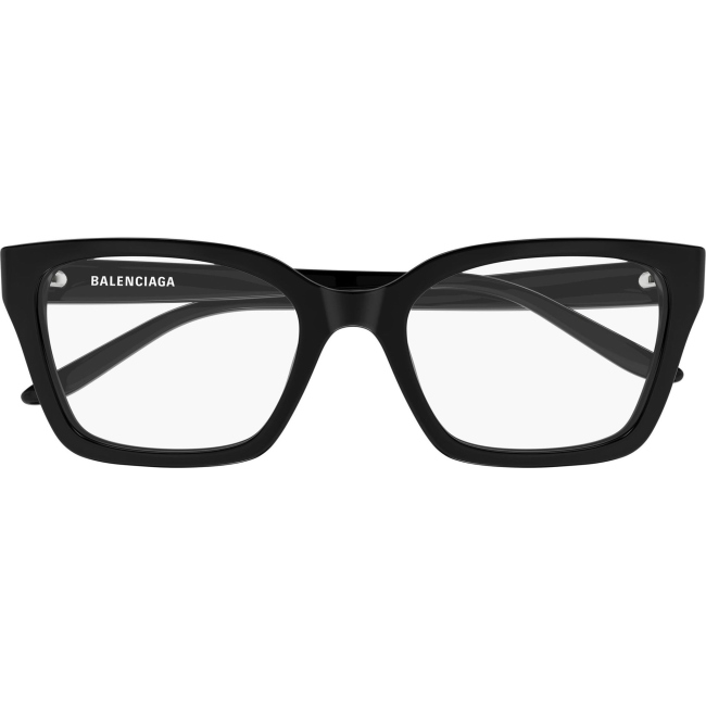Balenciaga BB0501O col. 001: occhiali da vista cat-eye in nero, calibro 55.