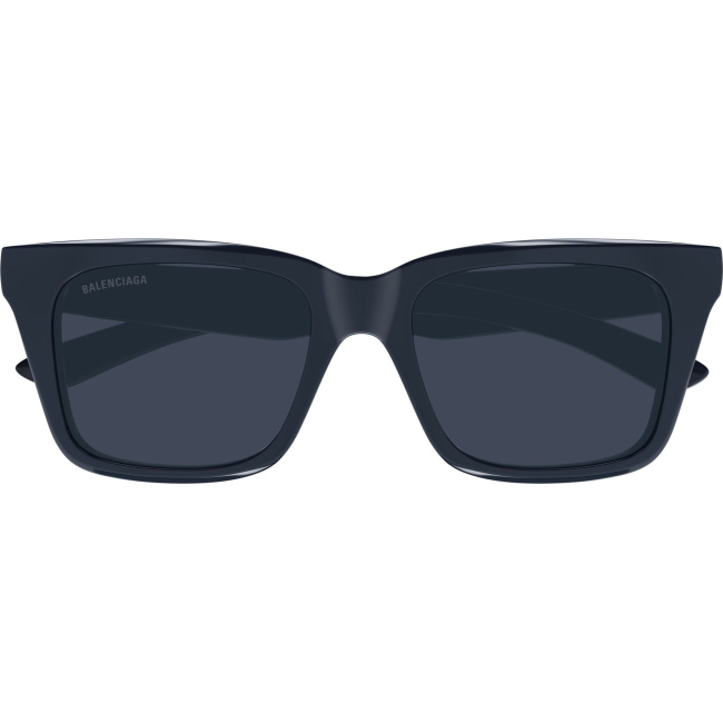Balenciaga BB0467S col. 004: occhiali da sole rettangolari in blu, calibro 54.